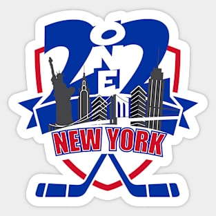 212 New York Hockey Blue/Red Sticker